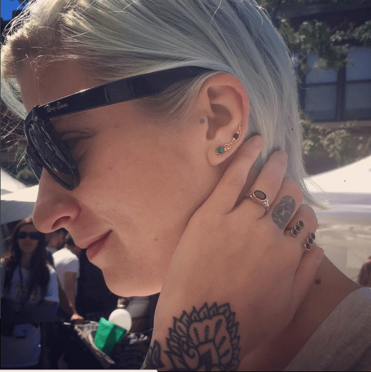 Malachite + Onyx Earslide